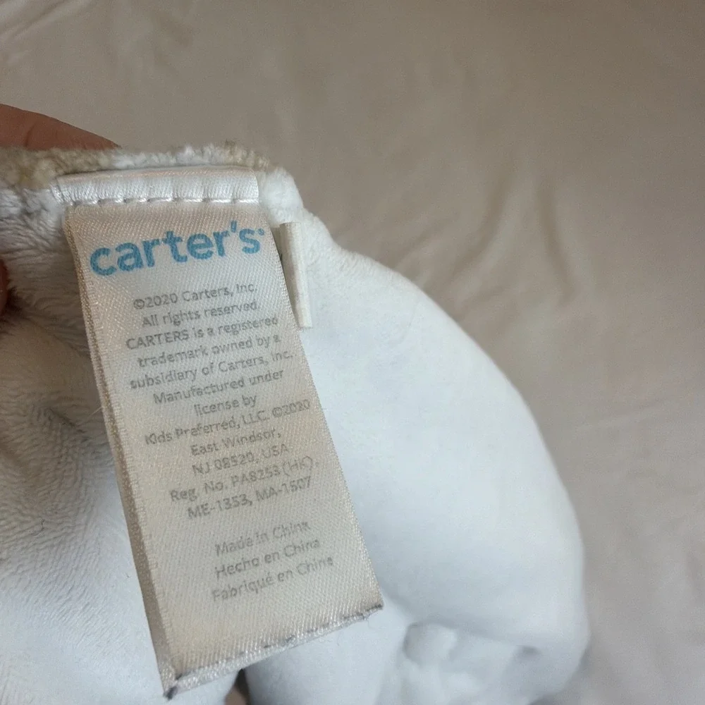 Carters Giraffe‎ Security Blanket Lovey Plush With Pacifier Holder Beige